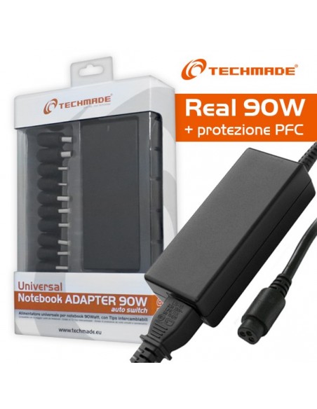 Techmade Alimentatore Universale Per Notebook 90Watt 12 Tips Techmade - 1
