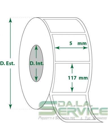 Etichette adesive in rotoli - f-to. 5X117 mm (bxh) - Termica My Label - 1